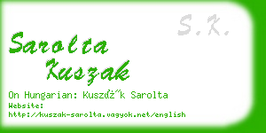 sarolta kuszak business card